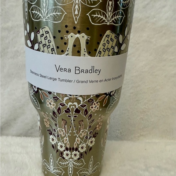 Vera Bradley Other - New Vera Bradley Gold and White and Gold Floral Large Tumbler